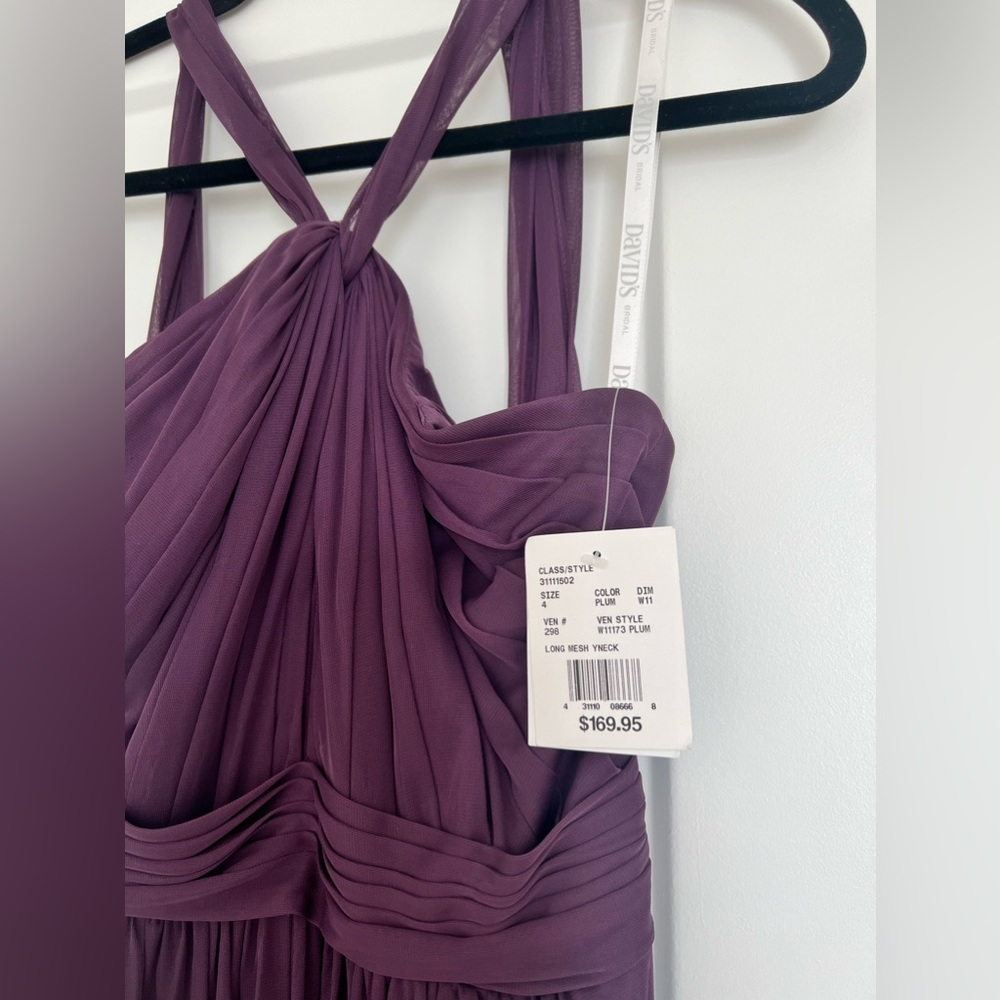 David’s Bridal Plum full length dress